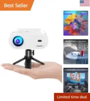 Travel-Friendly Full HD Mini Projector with HiFi Sound - Home Cinema Experience
