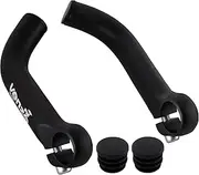 [Venzo] Bicycle Handlebar Extender for Mountain Hybrid Bike - Compatible with 7/8” 22.2mm - Flat Bar Ends with Plugs - Ergonomic Design Lightweight and Durable