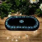 Oval Shape Black Marble Countertop & Table Precious Stone Luxury Bedroom Decors