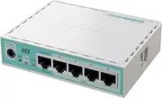 Mikrotik hEX Refresh E50UG: 5-Port RJ45 Managed Switch, Linux, 24V DC, Compatible with Desktop, Laptop, Printer