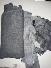 Wool Fabric Pieces Over 1 Pound Gray Great For Rug Hooking And Wool Appliqué