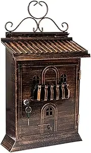 Exquisite Mailbox Rustproof Mailbox Vintage Post Box Galvanized Wall Mount Drop Box Outdoor Decoration Lock Parcel Box Key Lock Suggestion Box Safer