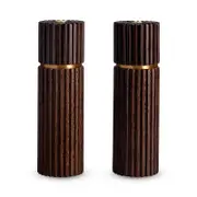 L'Objet Hand Carved Ribbed Salt and Pepper Mills