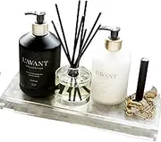 L'AVANT Collective Large Luxury Lucite Tray | Real Luxurious Vanity Tray Coffee Table Soap Tray Kitchen Sink Organizer Home Decor Gifts Bathroom Kitchen Vanity Dresser 12" x 6"