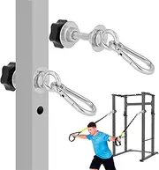 Vatemechie Set of 2 Heavy-Duty Stainless Steel Power Rack Attachments with Quick-Connect Buckles, Fits 2" x 2" or 3" x 3" Racks with 1/2" or 1" Holes, Wobble-Free and Secure Fit