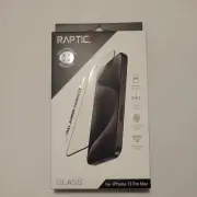 Raptic IPhone 15 Pro Max Clear Glass Screen Protector FULL COVERAGE PROTECTION