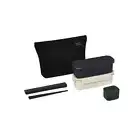 Lock&Lock Slim DOSILOCK Black Ivory (2 Lunch box+Divider+Chopsticks+Pouch Set)