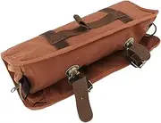 Bartender Tool Bag, Gigicial Leather Bartender Roll Bag Portable Multiple Storage Barware Tool Bag Bartender Kit Travel Bag Bartender Carrying Bag for Travel Home Party Outdoor
