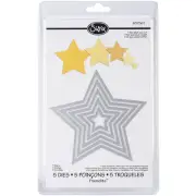 Sizzix 657567 Framelits Dies 5/Pkg-Stars