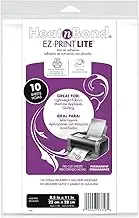 Thermo Web 3358 Heat and Bond EZ-Print Lite Iron-On Adhesive, 8-1/2 by 11-Inch, White, 10-Pack