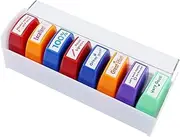Generic Teacher Stamps for Grading Classroom, Parent Signature Self Inking Teacher Stamps Set, School Supplies Stamps for Homework Reward, 8pcs