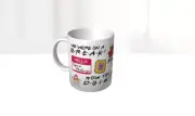 Friends tv series central perk/icons/one-liners 325 ml ceramic mug