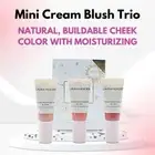 LAURA MERCIER Glow & Go Forth Mini Moisturizing Cream Buildable Blush Trio -NEW!