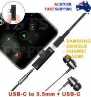 2 IN 1 USB TYPE C TO 3.5 MM HEADPHONE CHARGER AUDIO JACK SAMSUNG S22 S23 GOOGLE