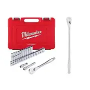 Milwaukee Metric Ratchet/Impact Socket Set 1/2" Drive w/ Carrying Case (29-Pcs)
