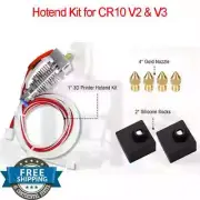 Hotend Kit for Creality CR 10 V2/V3 4 Golden Nozzles 2 Silicone Socks 3D Printer