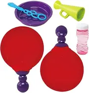 HANABASS 1Set Portable Bubble Racket Set Interactive Bubble Blowing for Fun Bubble Maker for Playground Park Beach Pool Activities Safe Design