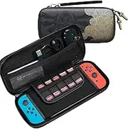 Switch OLED Storage Case Compatible with OLED OLED Models [Large Capacity/ Full Protection / Strap Included] Shock Absorption Stain Resistant Waterproof Switch Storage Bag Switch Carrying Case Hard