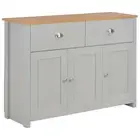 Sideboard Grey 112X35x81 Cm melamine Sideboards & Buffets