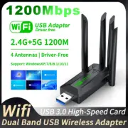 1200Mbps USB WiFi Adapter Dual Band 2.4&5G Wireless Network Wifi Dongle Antennas