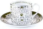 Charlie Bear - Labyrinth Cup & Saucer Set Love Always Finds A Way