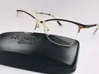 New Designer Inspired Runway Couture RCE-296 Black & Gold Eyeglasses 53mm w/Case