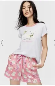 Peter Alexander Vintage Kitten Pj Set Size Small + Pj Bag NEW With Tags RRP$119