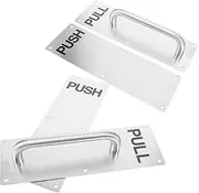 2 Sets Stainless Steel Handle Shelf Brackets Cars Fire Extinguisher Decor Steamer Scooper for Powder Groove Design Vial Breaker Mini Vial Openers Fire Door Handle Silver
