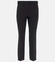 [McQueen] McQueen Mid-rise slim crêpe pants AU 16 black