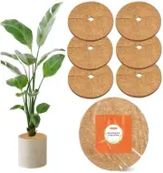 11.8-Inch Coconut Fiber Mulch Ring Tree Protector Mats, 6 Pcs Coco Coir Tree Gua
