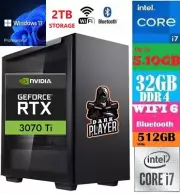 Intel i7 5.10GHz 32GB RAM RTX 3070Ti 512GB M.2 +2TB Gaming PC WIFI BT WIN 11 Pro