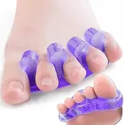 ToePal- Gel Toe Separators & Toe Spreader, 4 Pieces of DR JK ToePals to Fight Bunion, Hammer Toes, Claw Toes, Crooked Toes and More!, dark blue