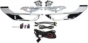 1 Full Kit Fog Light,Compatible With Mitsubishi Outlander 2022 2023-2025 Front Bumper Led Fog Lights Grille Cover Frame Lights Switch Assy