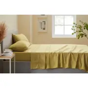 Trafalgar 1200TC Cotton Rich Bed Sheet Set - Honey, Single - Single
