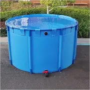 Durable Canvas Fish Pond, Portable Above Ground Pond, Easy to Install and Clean Indoor Koi Pond, Fish Show Water Tank for Aquaculture(1x1m)