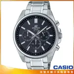 【柒號本舖】CASIO卡西歐 EDIFICE 三眼賽車運動錶-黑 / EFV-650D-1A (台灣公司貨)