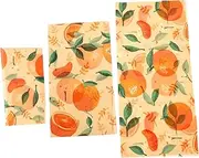 TOBBOMEY Beeswax Wrap 3 Sheets Organic Food Cover Bee-Wax Wraps Sustainable Fresh-Keeping Cloths