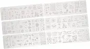 MERRYHAPY 6pcs Halloween Nail Art Stamping Templates Reusable Manicure Stencils Nail Polish Kit Unique Designs for Art Enthusiasts