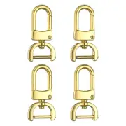 4pcs Detachable Snap Hook Swivel Clasp 5/8" Metal D-Rings Clasp, Gold