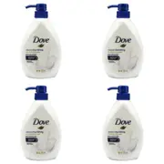 4x Dove 550ml Body Wash Moisturising Liquid Shower Bath Soap Deeply Nourishing
