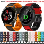 20mm Watch Strap For Garmin Forerunner 55 158 3 Venu2 Band SQ Silicone 245 645