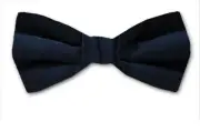 Boy's Navy Blue Solid Satin Pre-Tied Bowtie for Schools - Weddings - NWT
