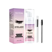 2 Pcs Eyelash Extension Foaming Shampoo Foam Cleanser Eyelid Lash Shampoo with Brush