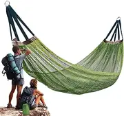 Outdoor Hammock - Mesh Hammock Swing for Camping - Lightweight Outdoor Furniture Tree Swing for Balcony Patio Relaxation Travel Backpacking Backyard Hiking Vacations