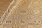 Liturgical Historical Metallic Brocade Fabric with Lions and Eagles (12 colors)