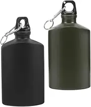 PAMINGONO 500ml Portable Aluminum Insulated Water Bottle 2 Pack Leakproof for Sports Camping Gym