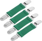 LOORGVEL Adjustable Elastic Trouser Leg Clips 4pcs Elastic Pants Fixing Clips for Cycling