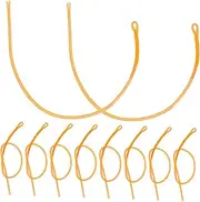 BELLIFFY 10pcs Braided Fishing Connectors High Strength Loop Rings for Fly Fishing Low Visibility Wire Leaders Techniques