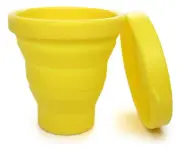 Foldable Silicone Sterilizing Cup Store your Diva Cup - Yellow