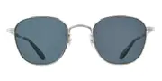 Garrett Leight WORLD SUN S-SGY/SFBS Men's Sunglasses Silver Size 49